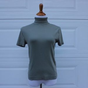Zara Turtleneck Top with Short Sleeves